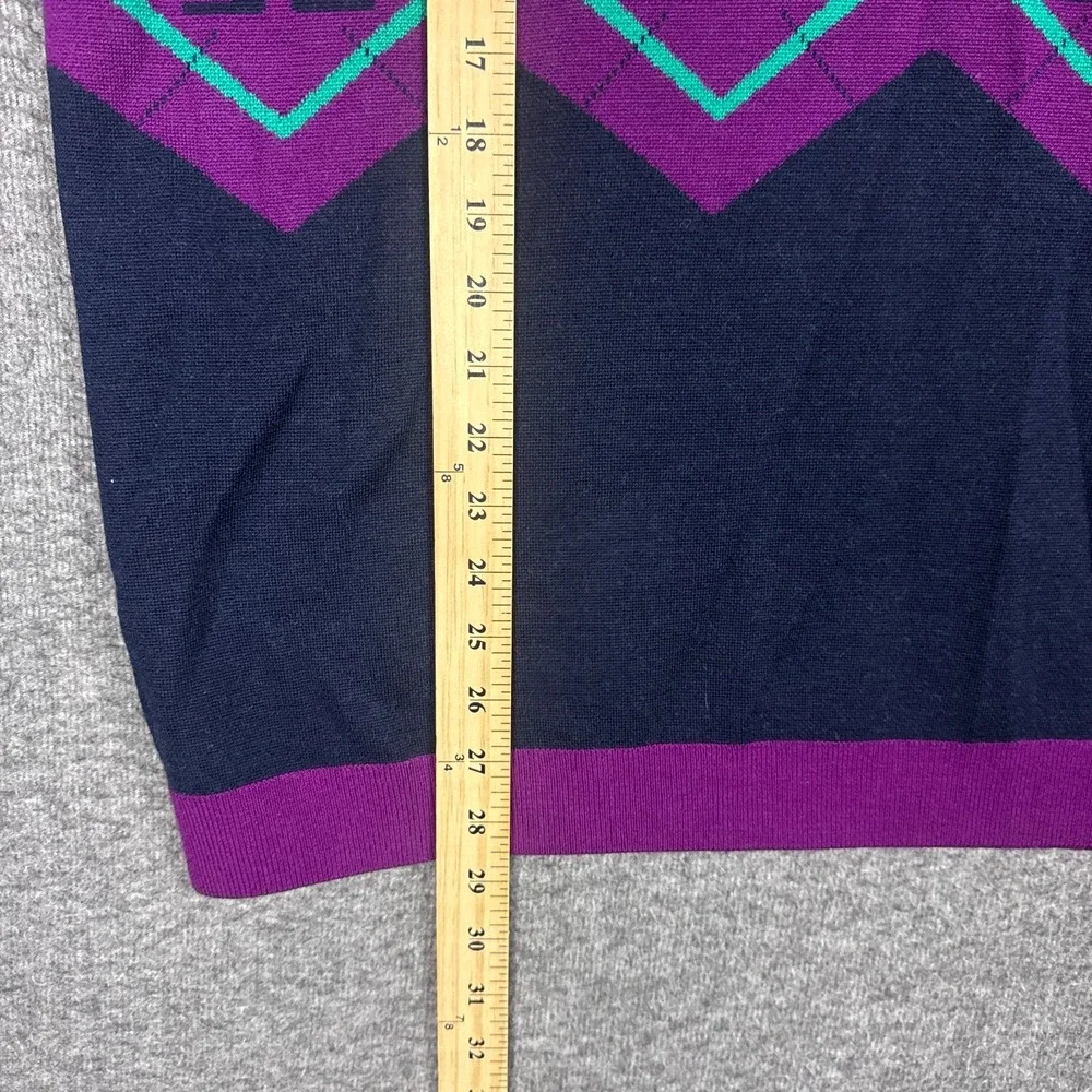 NEW J Lindeberg Argyle Sweater Vest Mens XL Purple 100% Merino Wool Gloxinia NWT